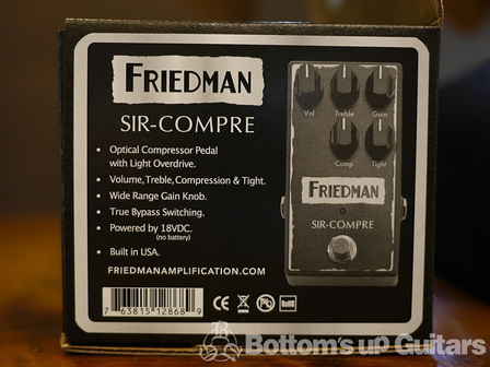 FRIEDMAN Amplifier 初のエフェクター BE-ODとSIR COMPREを試奏してみました！